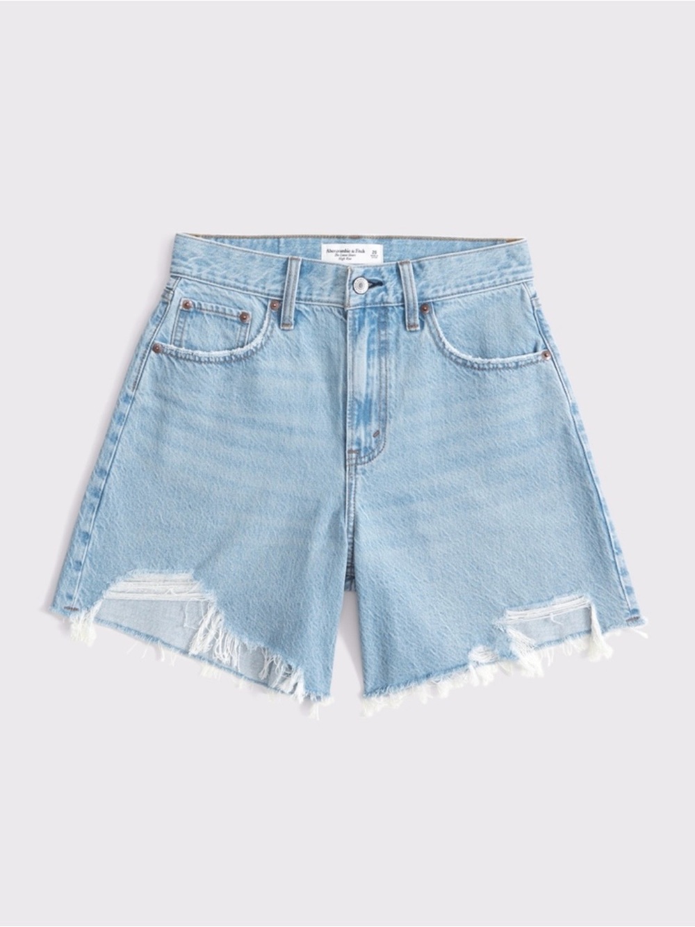 Abercrombie & Fitch High Rise Loose Denim Shorts - Picture 16 of 16